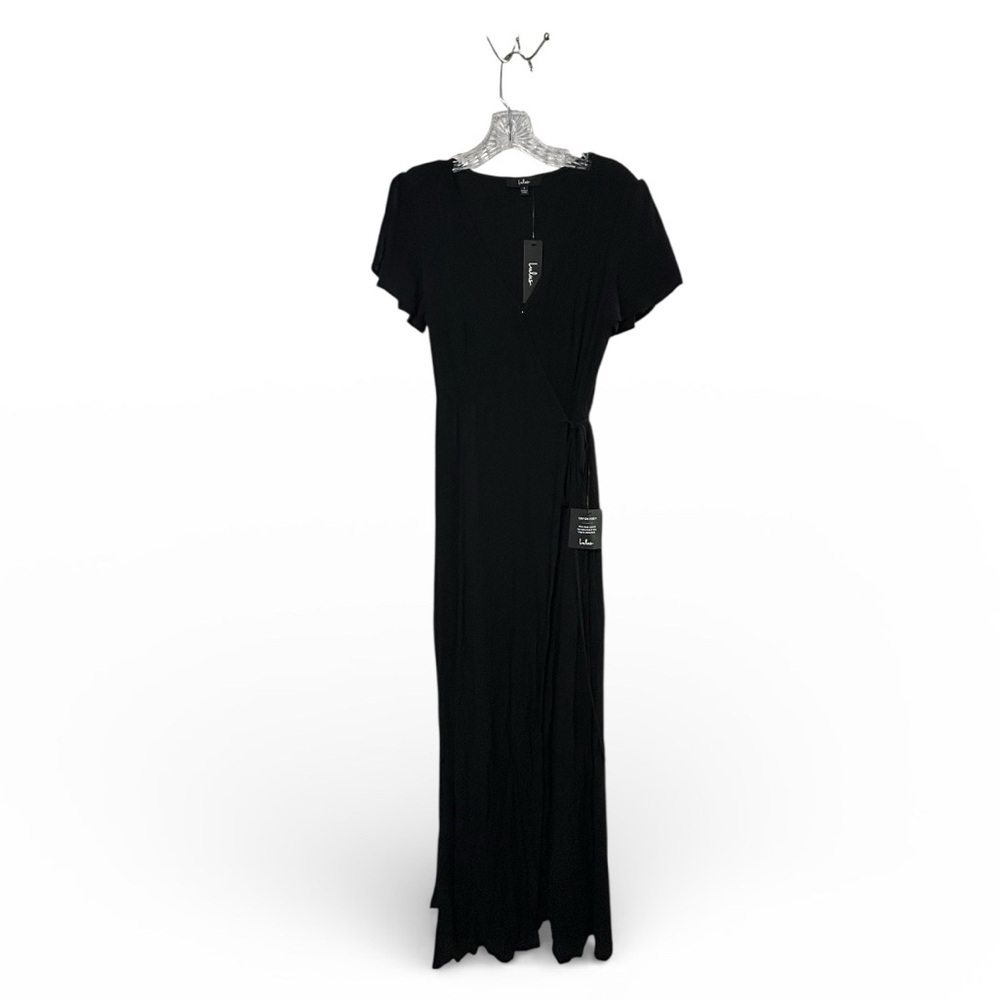 Lulu's NWT Heart of Marigold black wrap maxi dress - Picture 6 of 10
